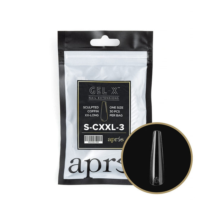 Apres Gel-X Tips Sculpted Coffin XX-Long S-CXXL-3 41608