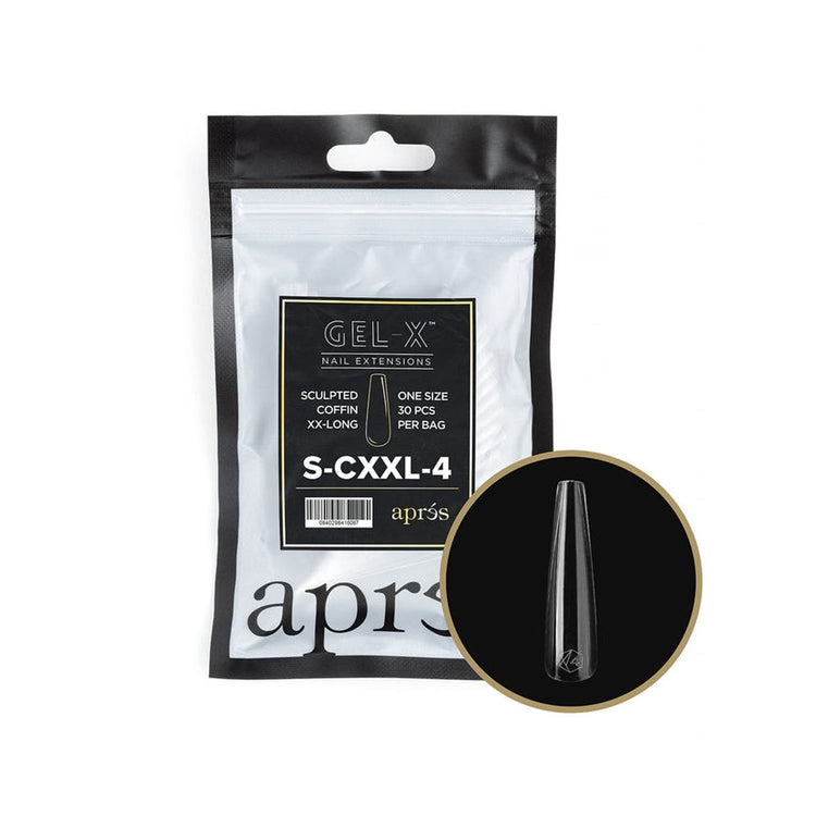 Apres Gel-X Tips Sculpted Coffin XX-Long S-CXXL-4 41609