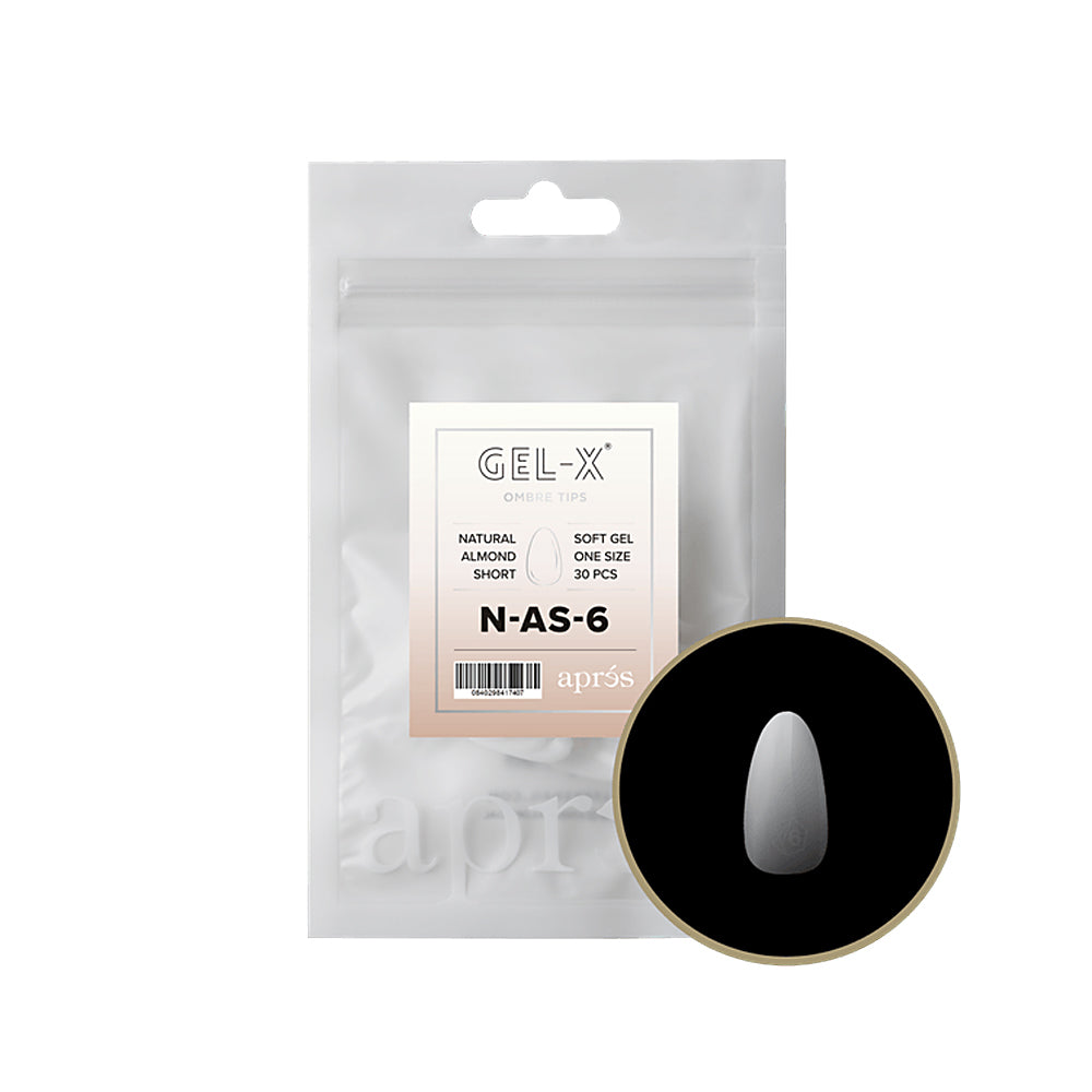 Apres Ombre Gel-X Tips Natural Almond Short Refill Bag NAS6
