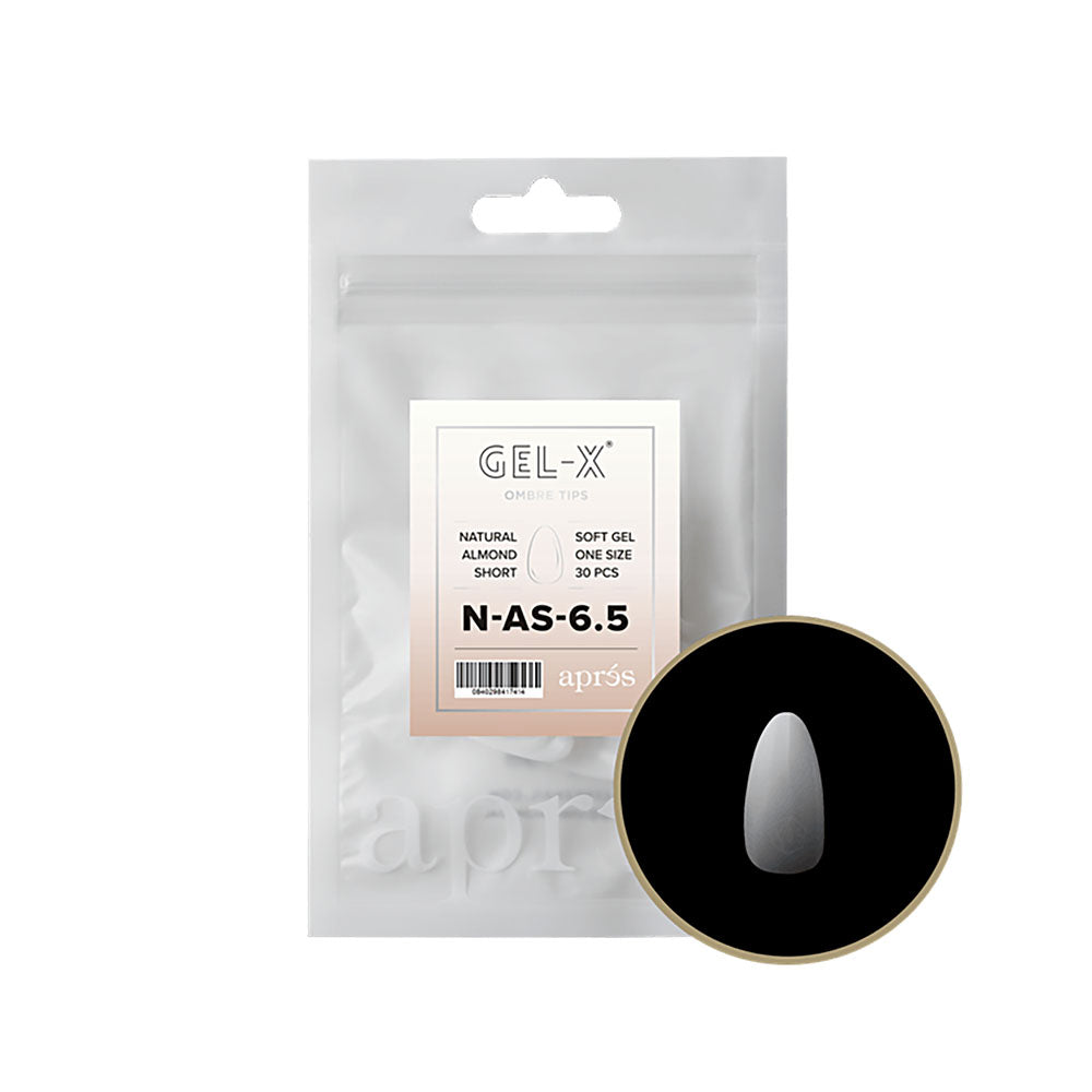 Apres Ombre Gel-X Tips Natural Almond Short Refill NAS6.5