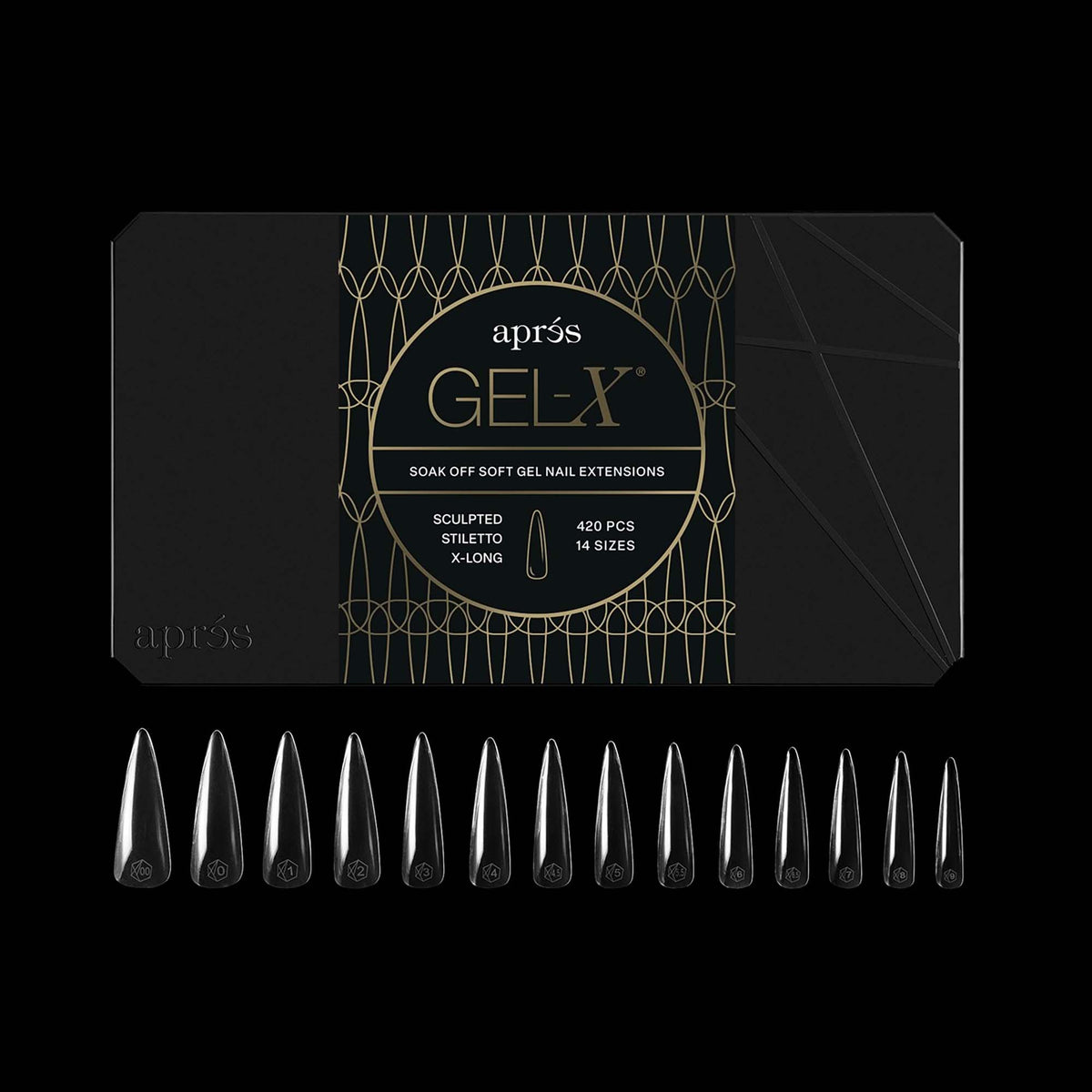 Apres Gel-X Sculpted Stiletto X-Long 420Pcs 41879