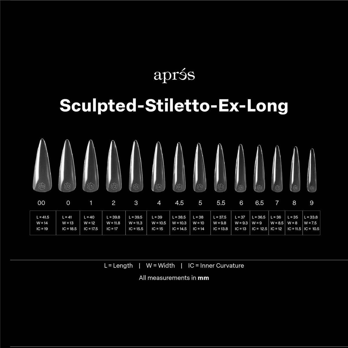 Apres Gel-X Sculpted Stiletto X-Long 420Pcs 41879