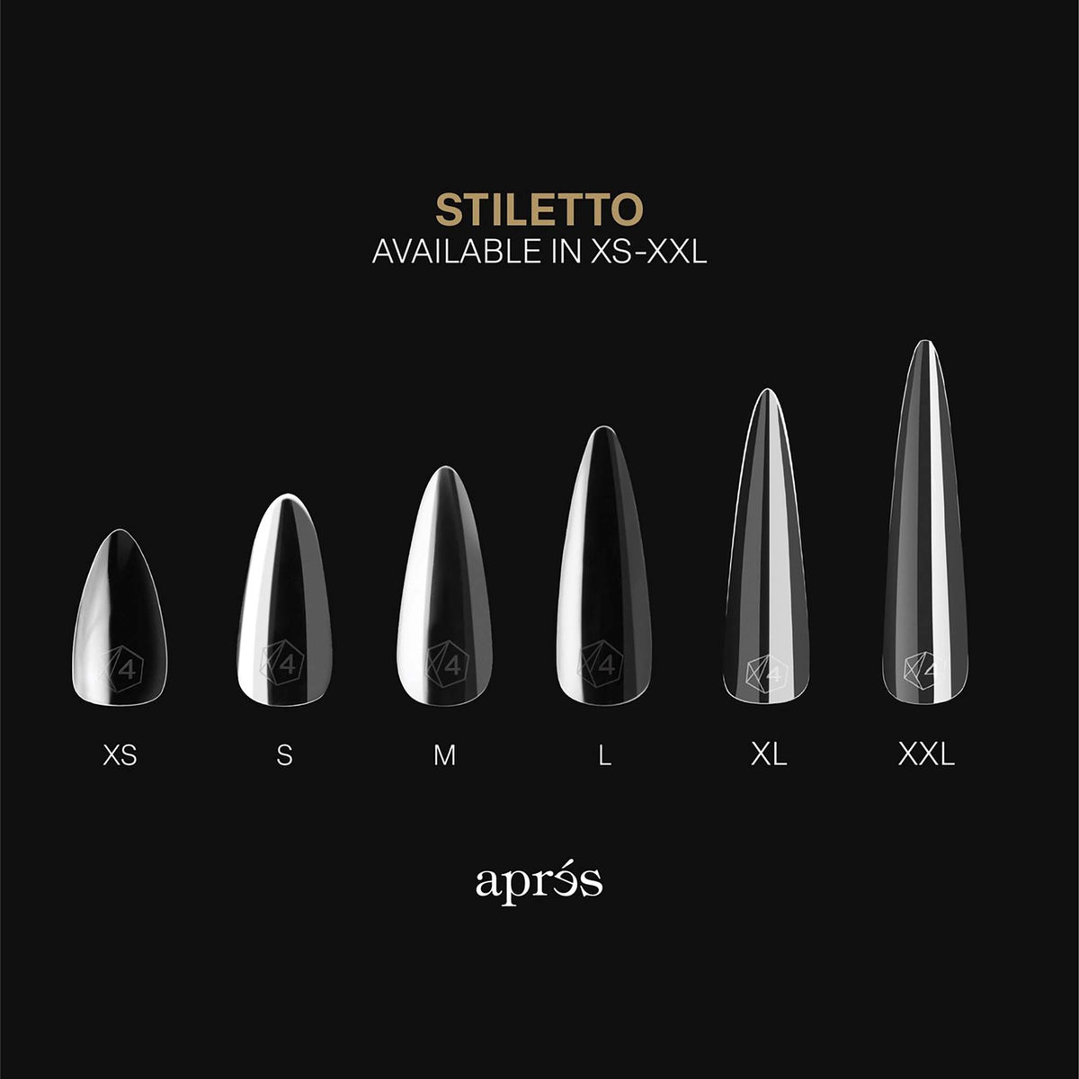 Apres Gel-X Sculpted Stiletto X-Long 420Pcs 41879
