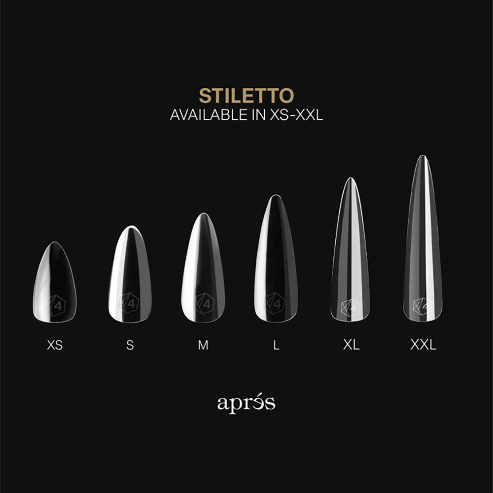 Apres Gel-X Soft Gel Tips Sculpted Stiletto X- Long 210Pcs