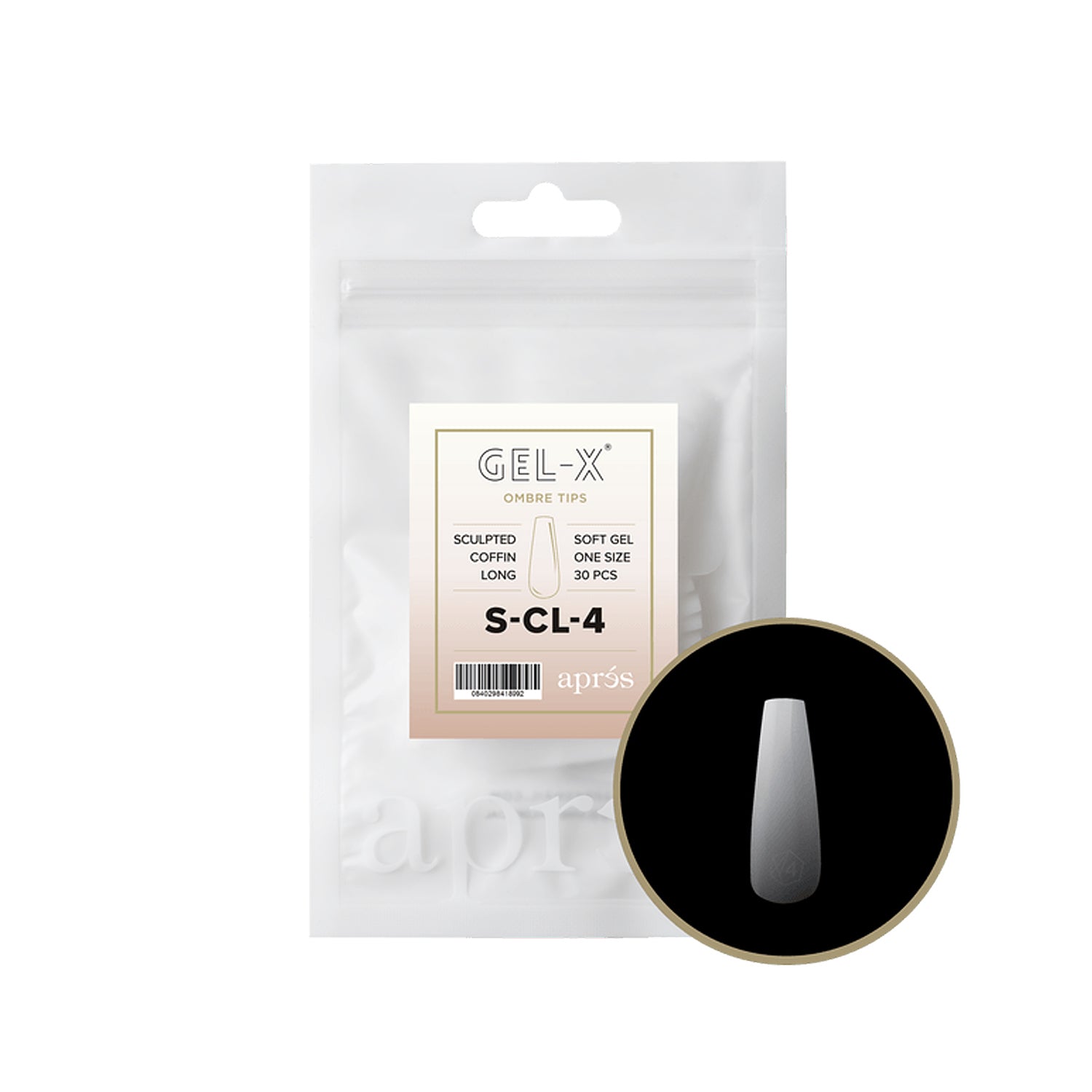 Apres Ombre Gel-X Sculpted Coffin Long Refill S-CL-4 41899
