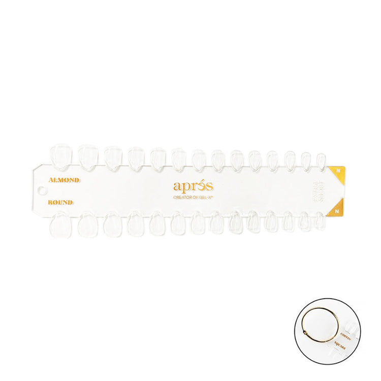 Apres Gel-X Tip Swatch Natural Almond/Round Extra Short