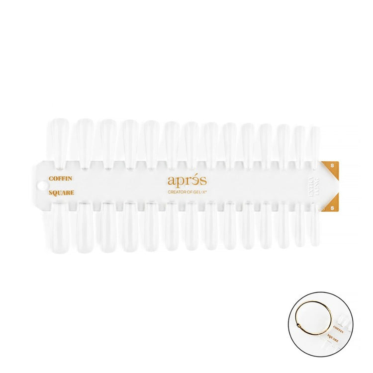 Apres Gel-X Tip Swatch Sculpted Coffin/Square Extra Long