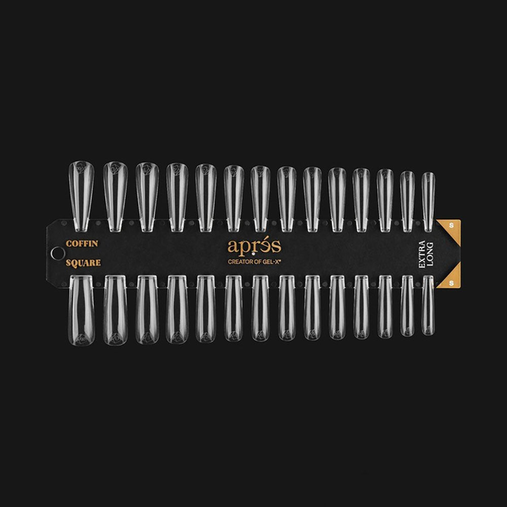 Apres Gel-X Tip Swatch Sculpted Coffin/Square Extra Long