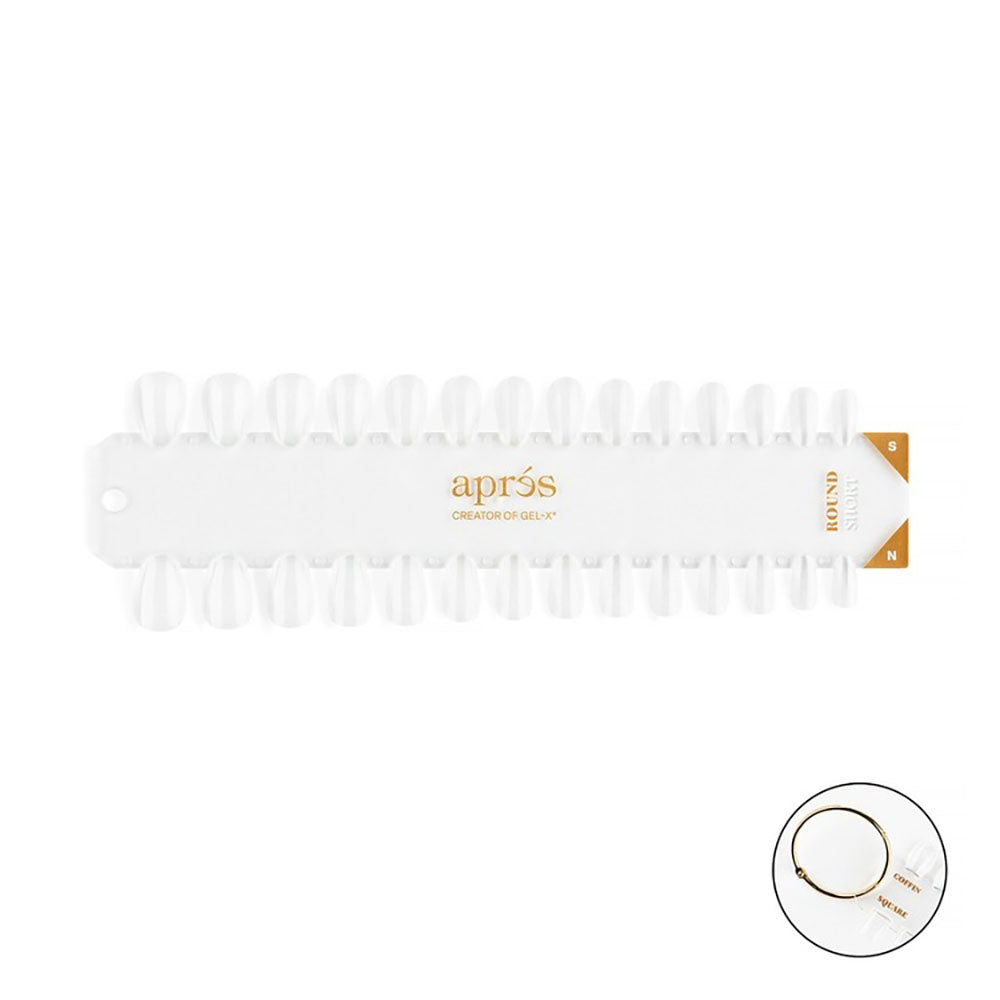 Apres Gel-X Tip Swatch Natural/Sculpted Round Short 43115