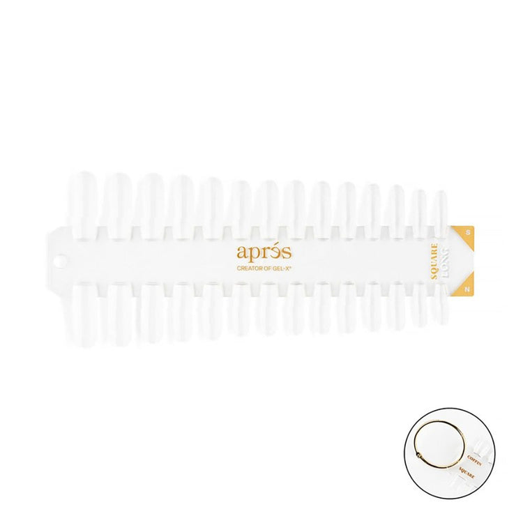 Apres Gel-X Tip Swatch Natural/Sculpted Square Long 43116