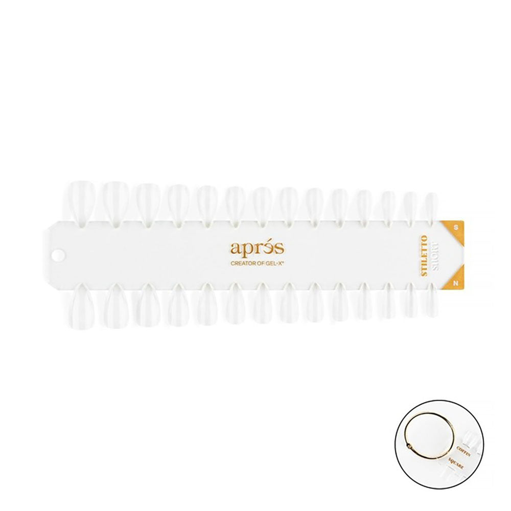 Apres Gel-X Tip Swatch Natural/Sculpted Stiletto Short 43119