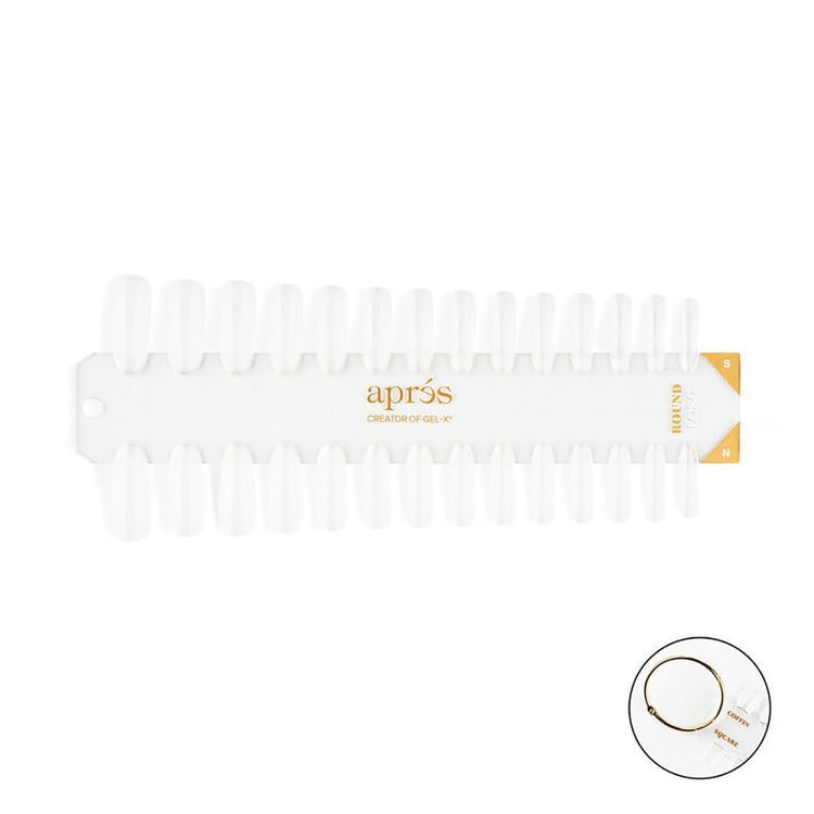 Apres Gel-X Tip Swatch Natural/Sculpted Round Long 43126