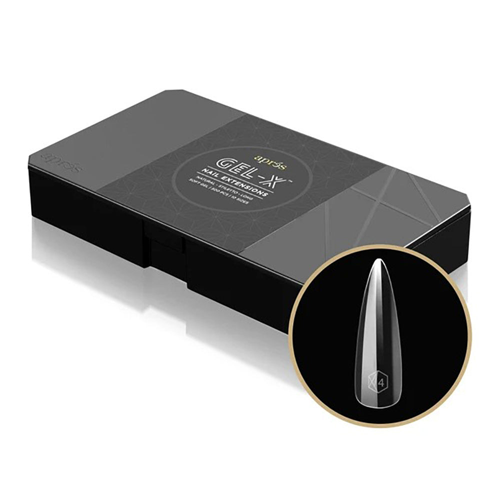 Apres Gel-X Tips Natural Stiletto Long Soft 500Pcs 56655