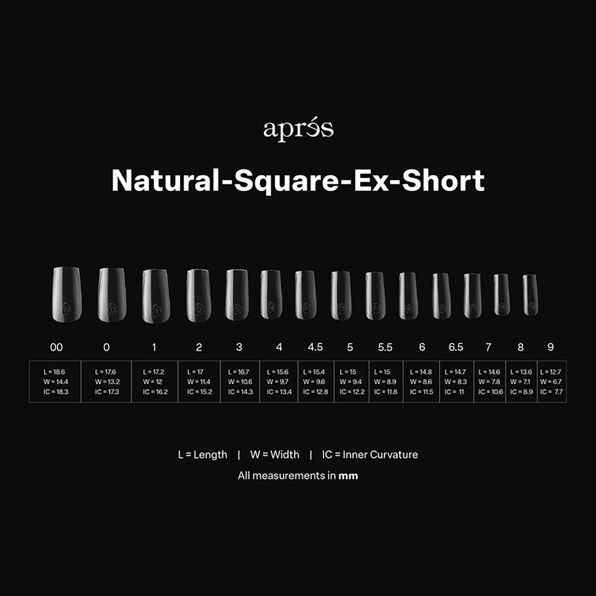 Apres Gel-X Tips Natural Square Extra Short Soft 600PC 40623