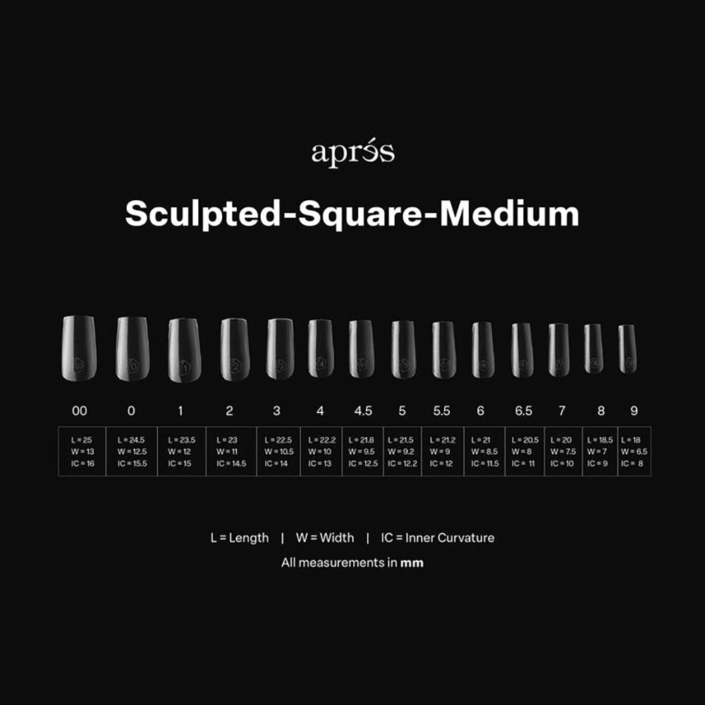 Apres Gel-X Tips Sculpted Square Medium 50PK SSM5 40728