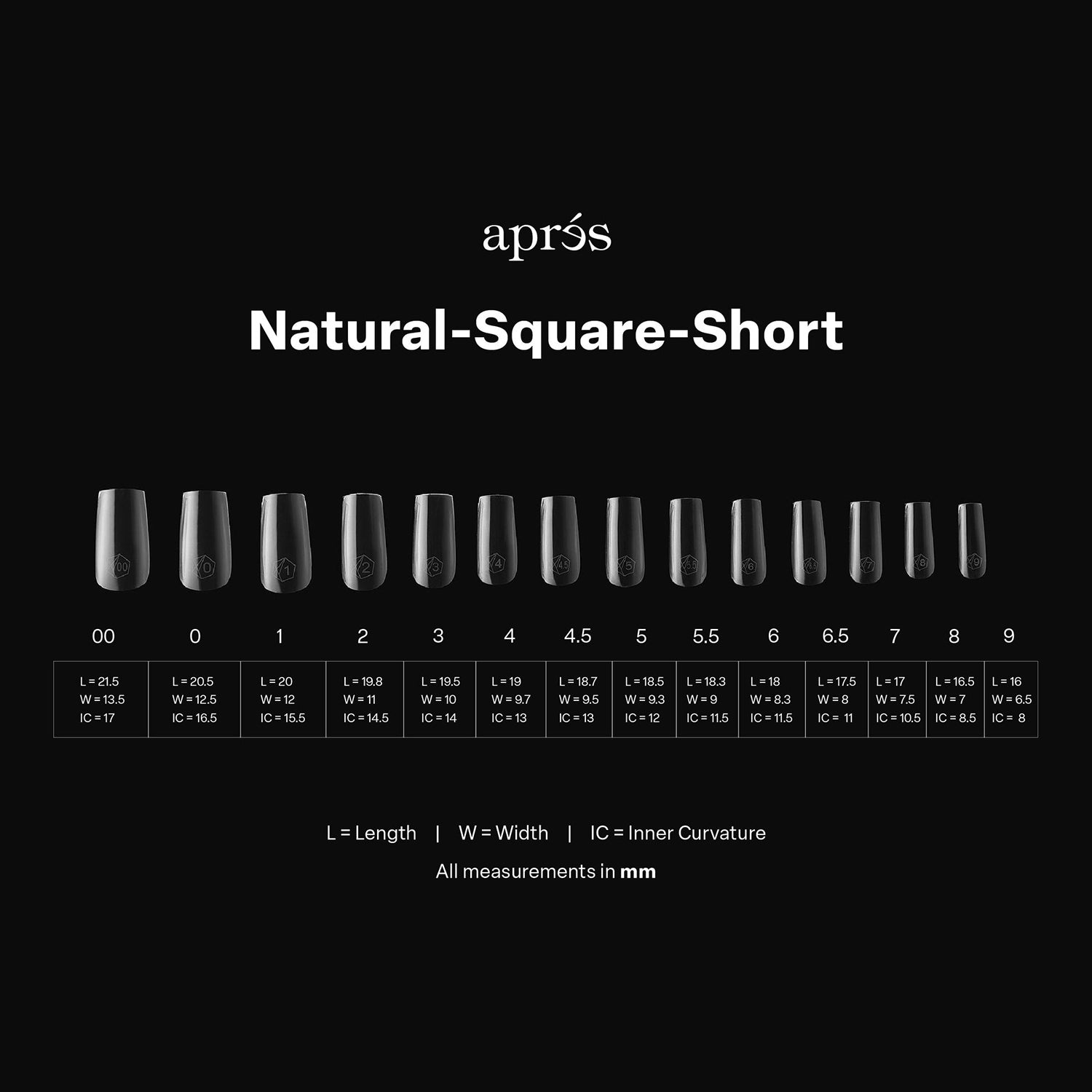 Apres Gel-X Tips Natural Square Short 600Pcs 40156