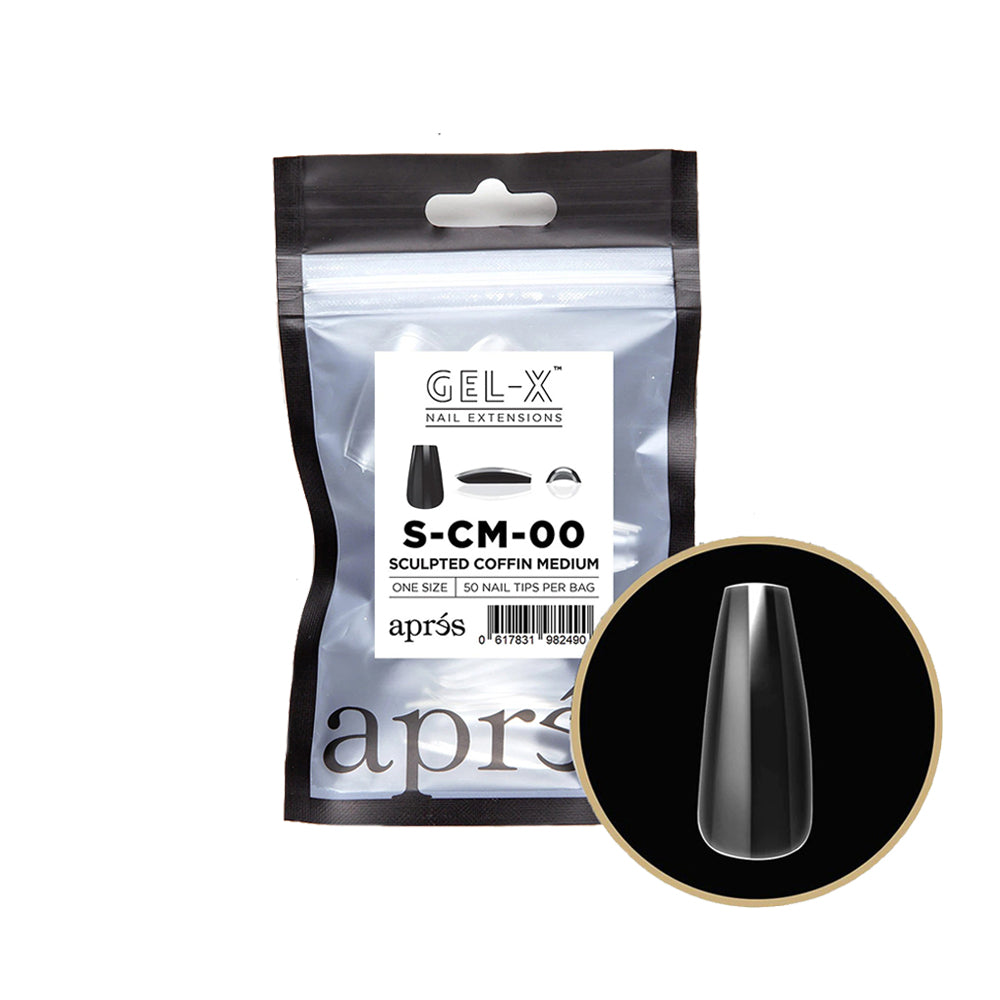 Apres Gel-X Tips Coffin Dáng Sculpted Cỡ Trung Bình 50 Miếng SCM00/82490