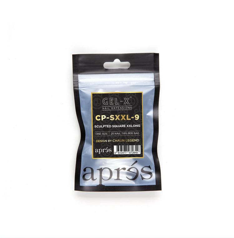 Apres Gel-X Tips Sculpted Square XXLong 25PK CP-SXXL9 /97264