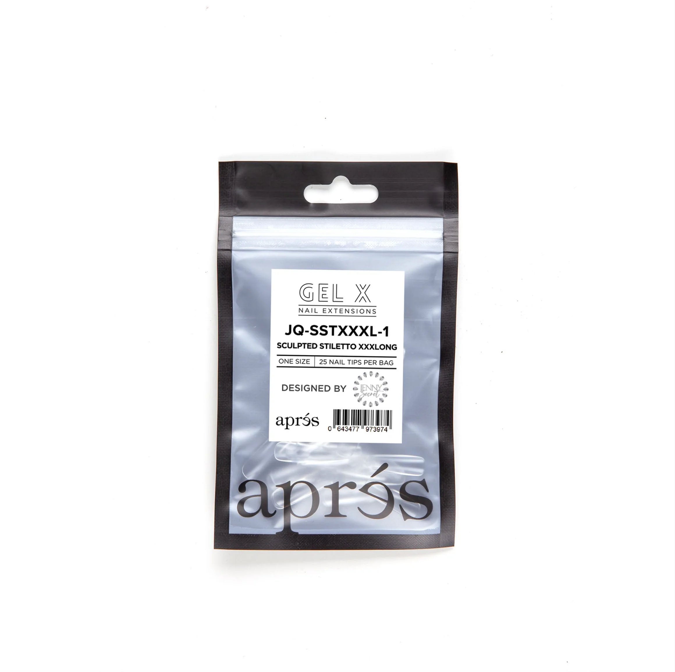 Apres Gel-X Tips JQ Sculpted Stiletto XXXLong 25PK SSTXXXL1