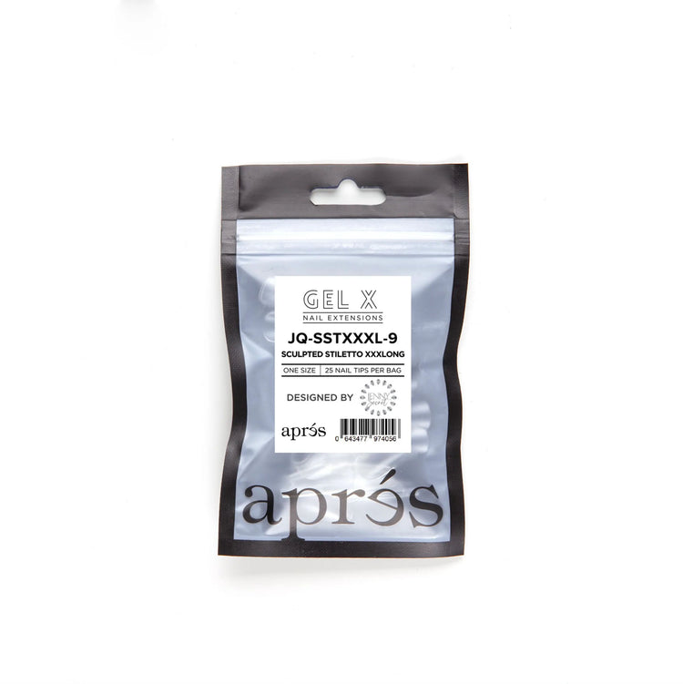 Apres Gel-X Tips JQ Sculpted Stiletto XXXLong 25PK SSTXXXL9