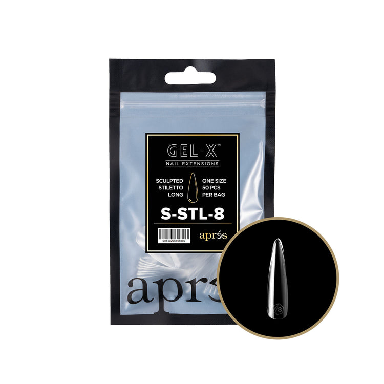 Apres Gel-X Tips Sculpted Stiletto Long 50PK SSTL8 40560