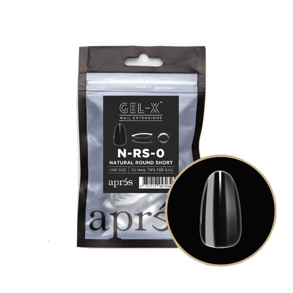 Apres Gel-X Tips Natural Round Short Refill Bag NRS0