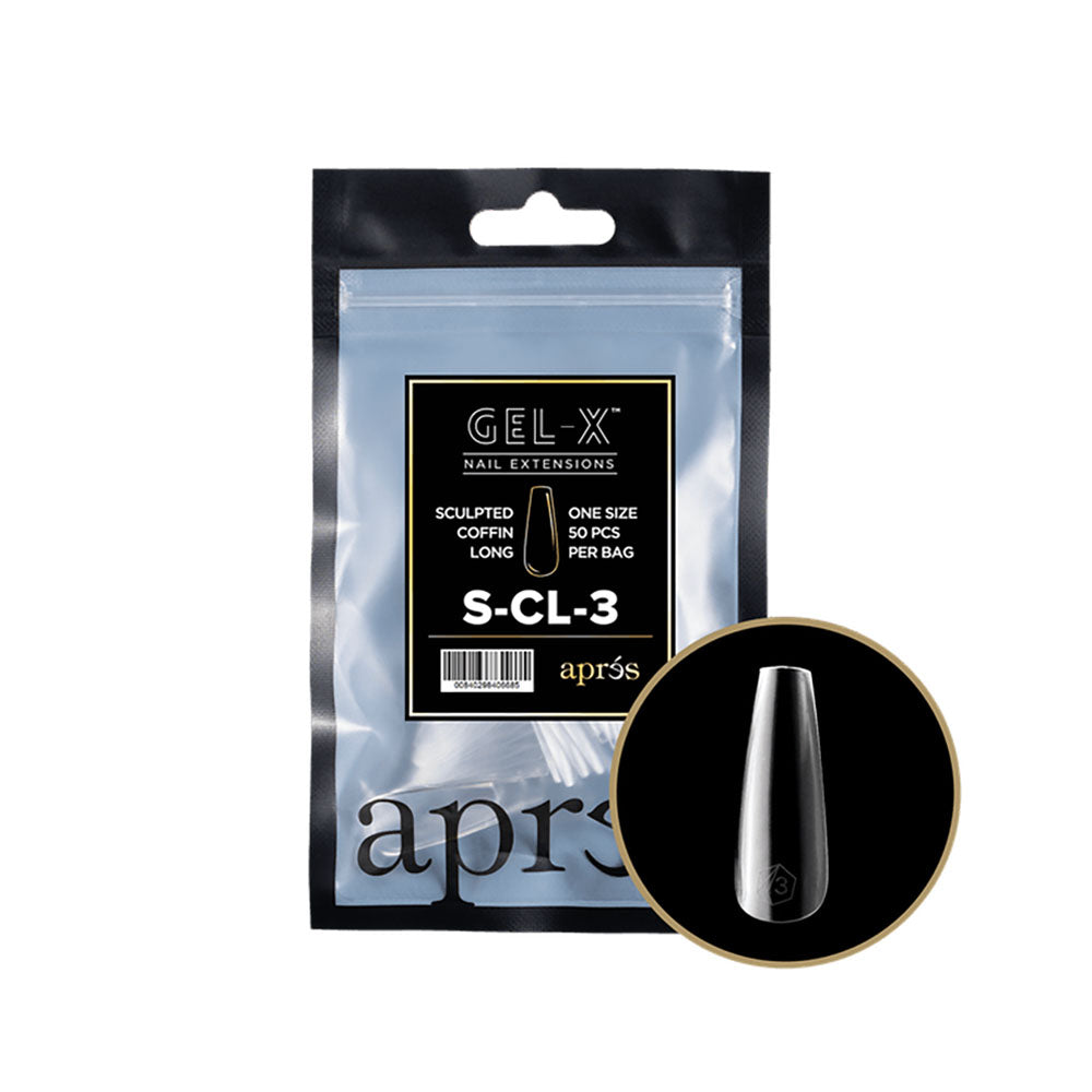 Apres Gel-X Individual Tips Sculpted Coffin Long 50PK SCL3