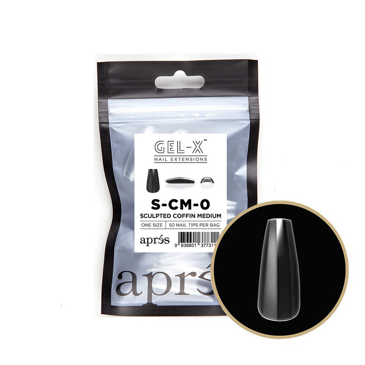 Apres Gel-X Tips Sculpted Coffin Medium 50PK SCM0