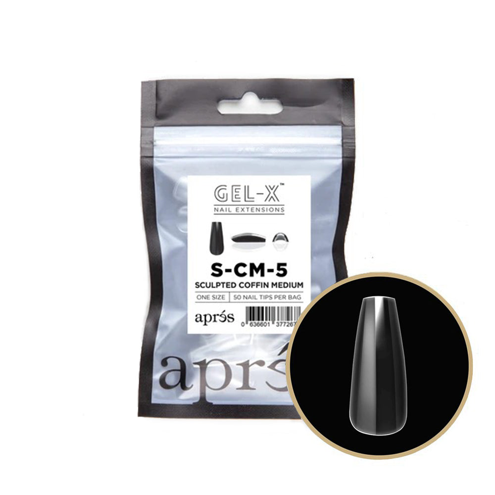 Apres Gel-X Tips Sculpted Coffin Medium 50 pièces SCM5/77267