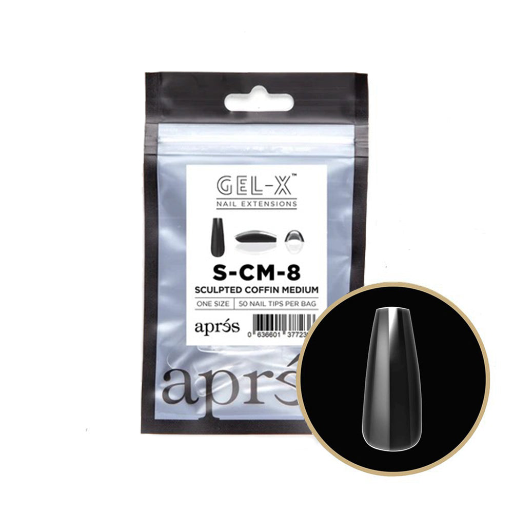 Apres Gel-X Tips Sculpted Coffin Medium 50 pièces SCM8
