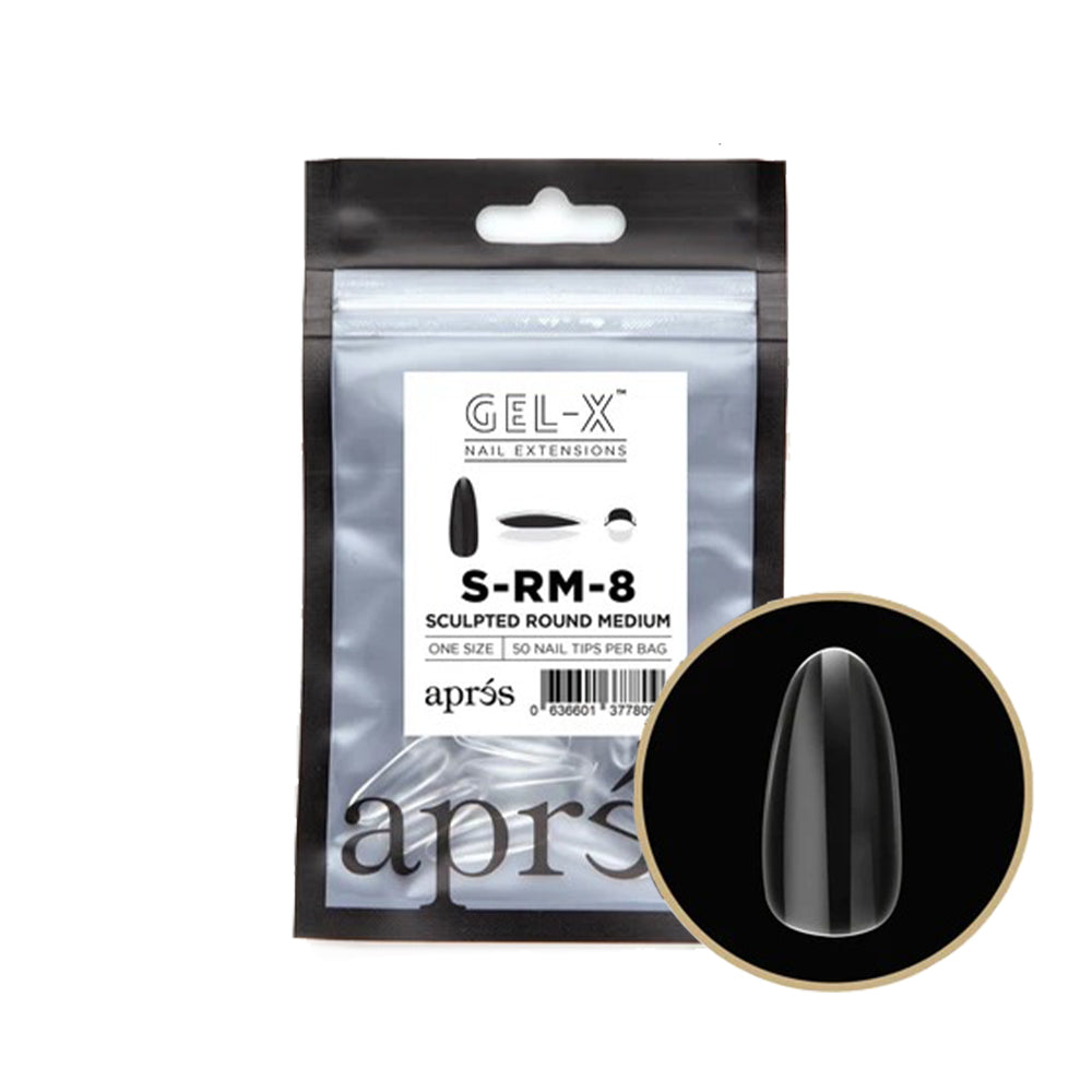 Apres Gel-X Individual Tips Sculpted Round Medium 50PK SRM8