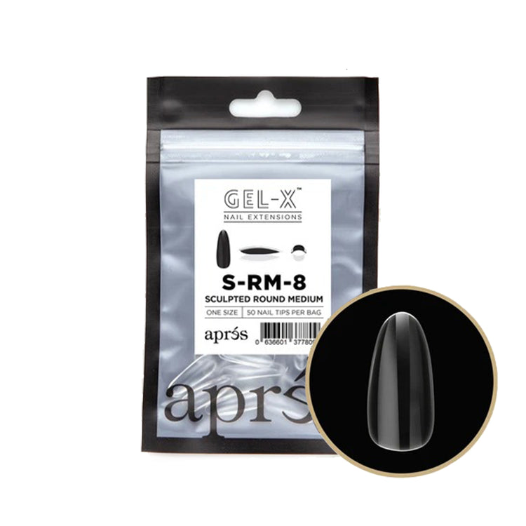Apres Gel-X Individual Tips Sculpted Round Medium 50PK SRM8