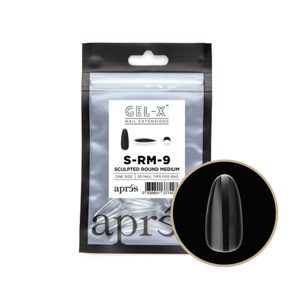 Apres Gel-X Individual Tips Sculpted Round Medium 50PK SRM9