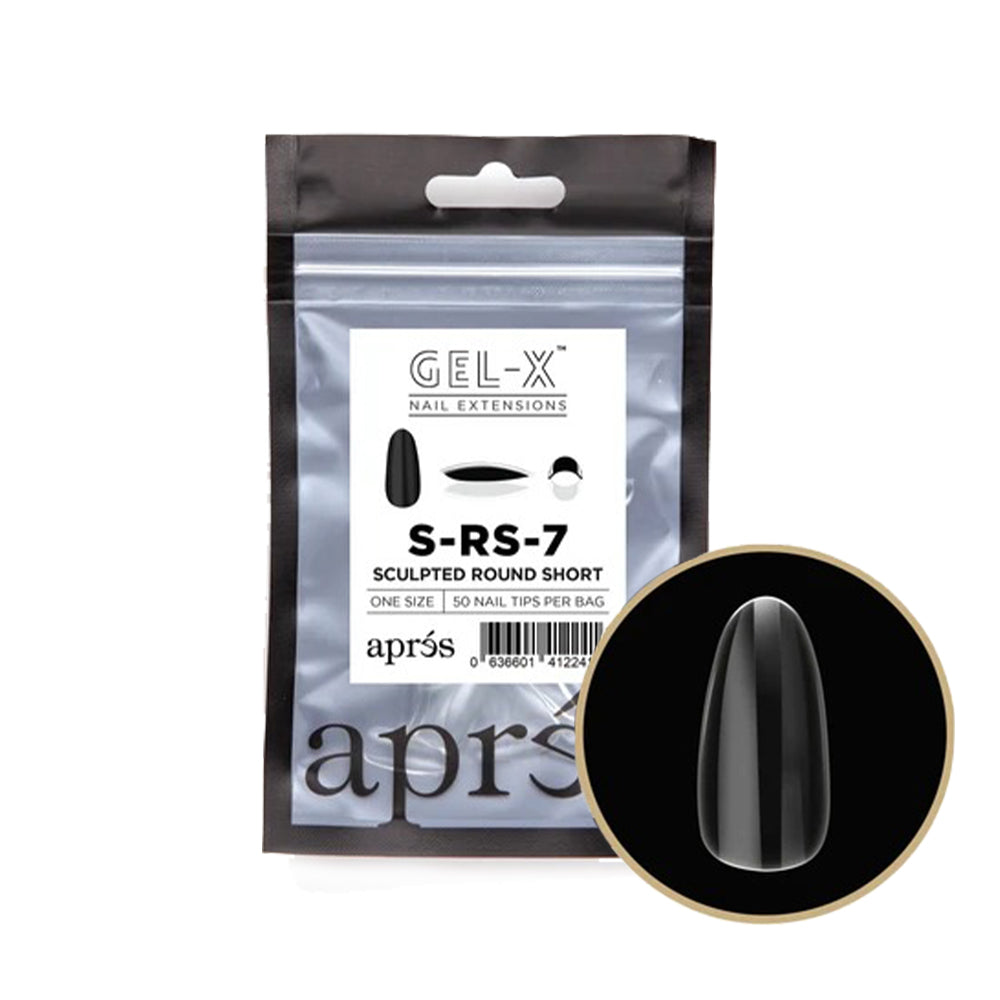 Apres Gel-X Đầu móng riêng lẻ Sculpted Round Short 50PK SRS7
