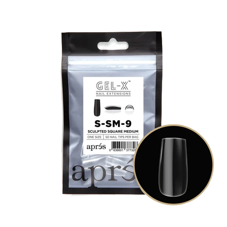 Apres Gel-X Individual Tips Sculpted Square Medium 50PK SSM9