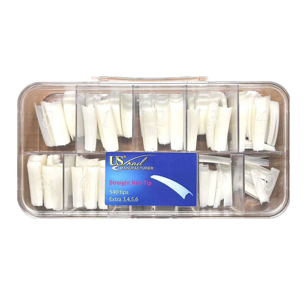 USN Straight Nails Tips Size 0-10 In Box  540 Tips USN318