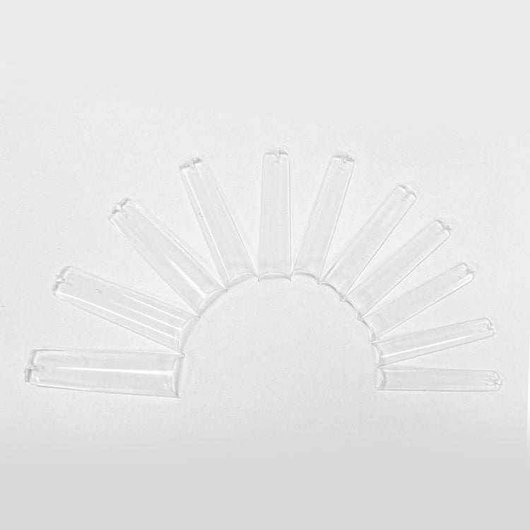 USN Long Straight Crystal Clear Size 0-10 540 Tips 00422