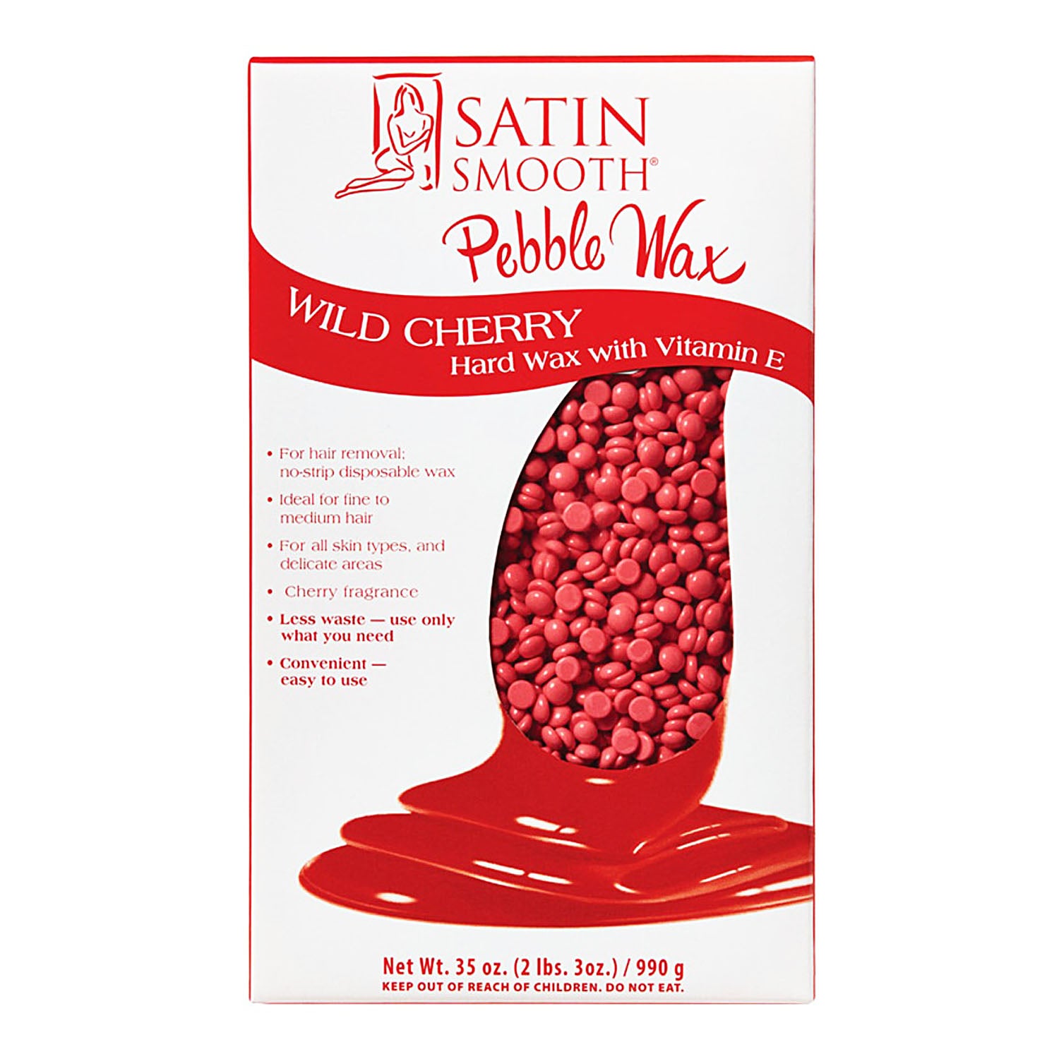 Satin Smooth Pebble Hard Wax Wild Cherry 35 oz 814201/32240