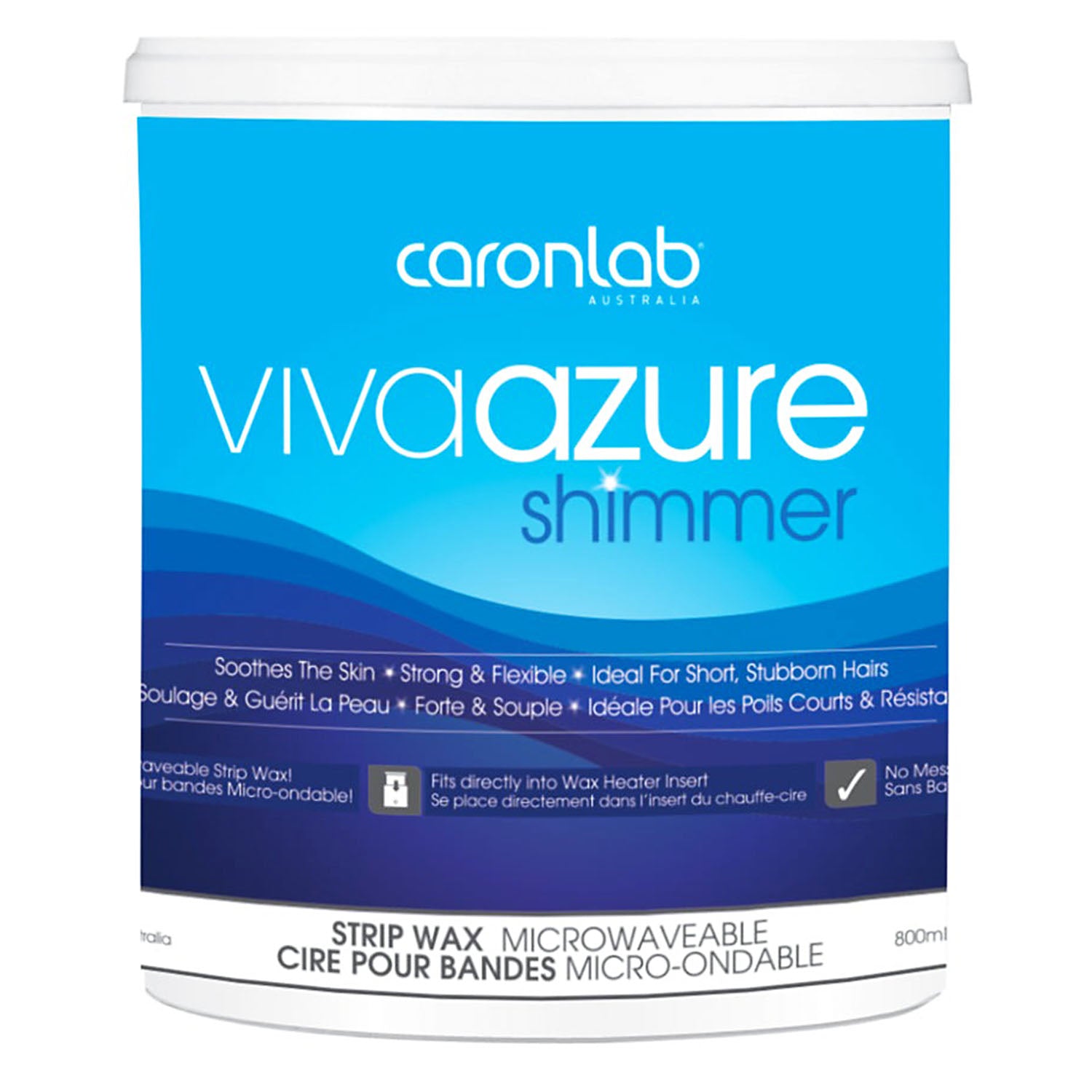Caronlab Viva Azure Shimmer Strip Wax 800g CL-2WSVA8 00332