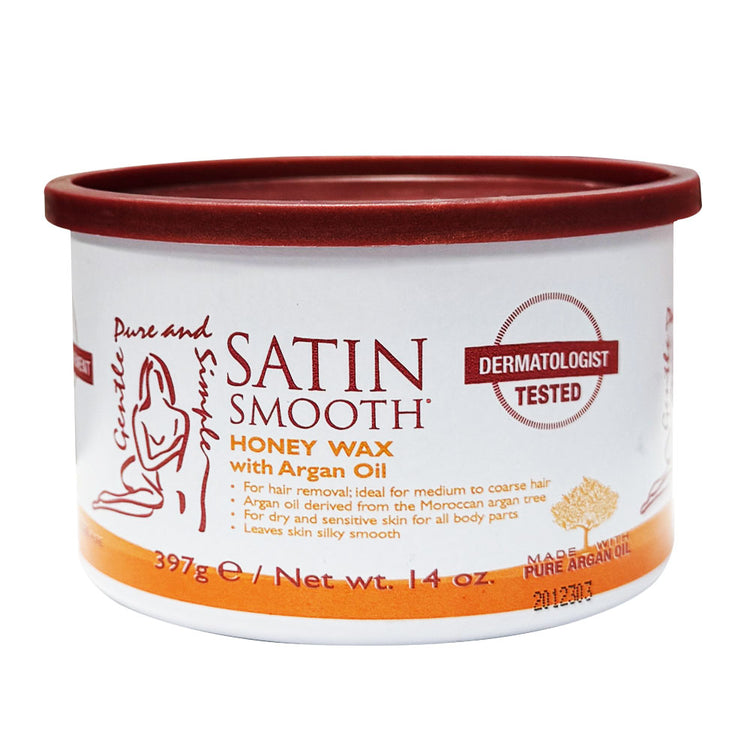 Satin Smooth Honey Wax With Argan Oil 14 oz 814144