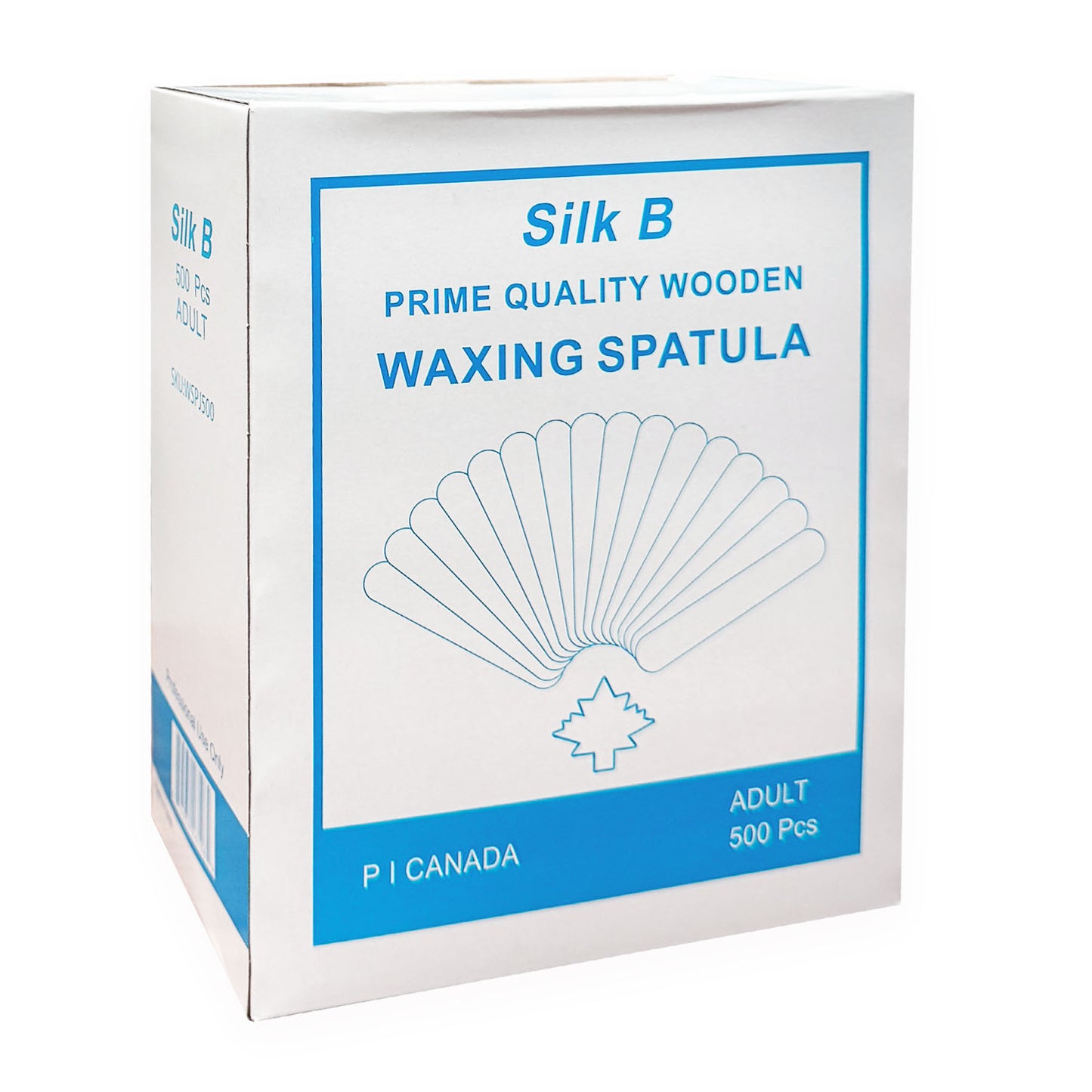 SilkB Wooden Waxing Spatula Adult 500PC (BLUE) WSP: 26108
