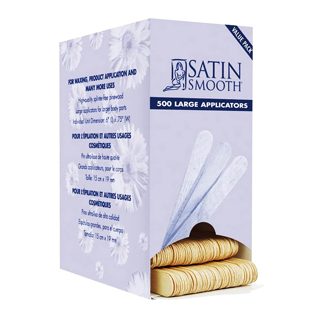Satin Smooth Large Wood Applicators 500/Box 814164
