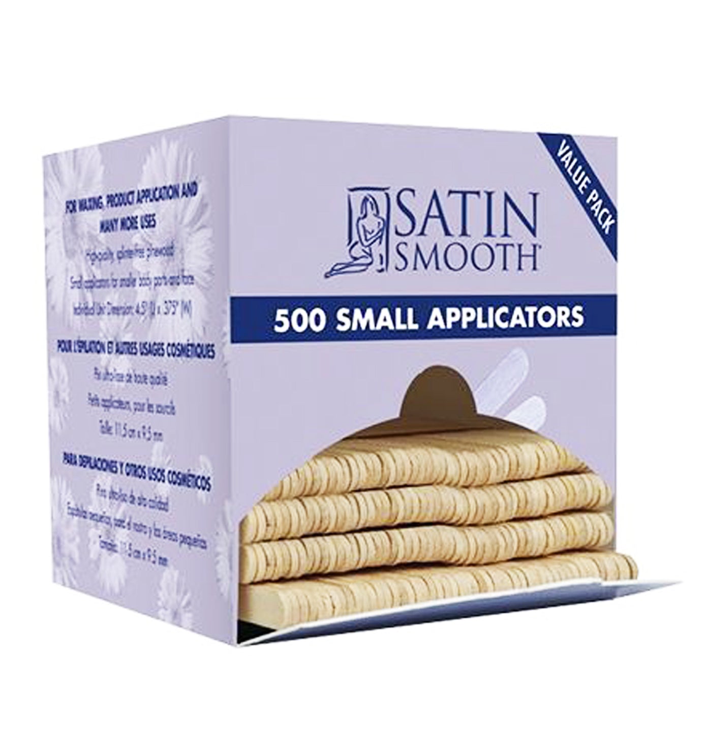 Satin Smooth Wood Applicators - Small 500/box 81416