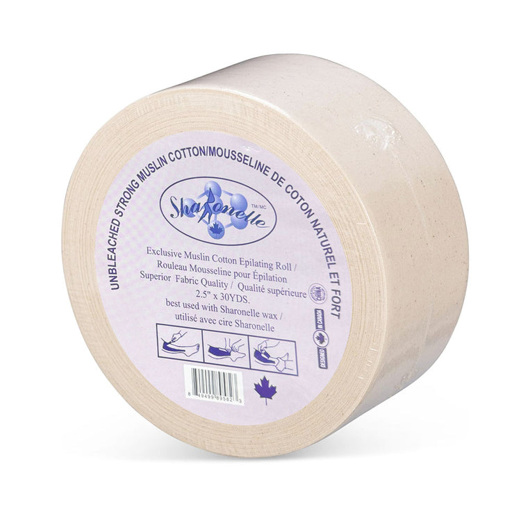 Sharonelle Unbleached Muslin Cotton Wax Strip 2.5"x30Yds