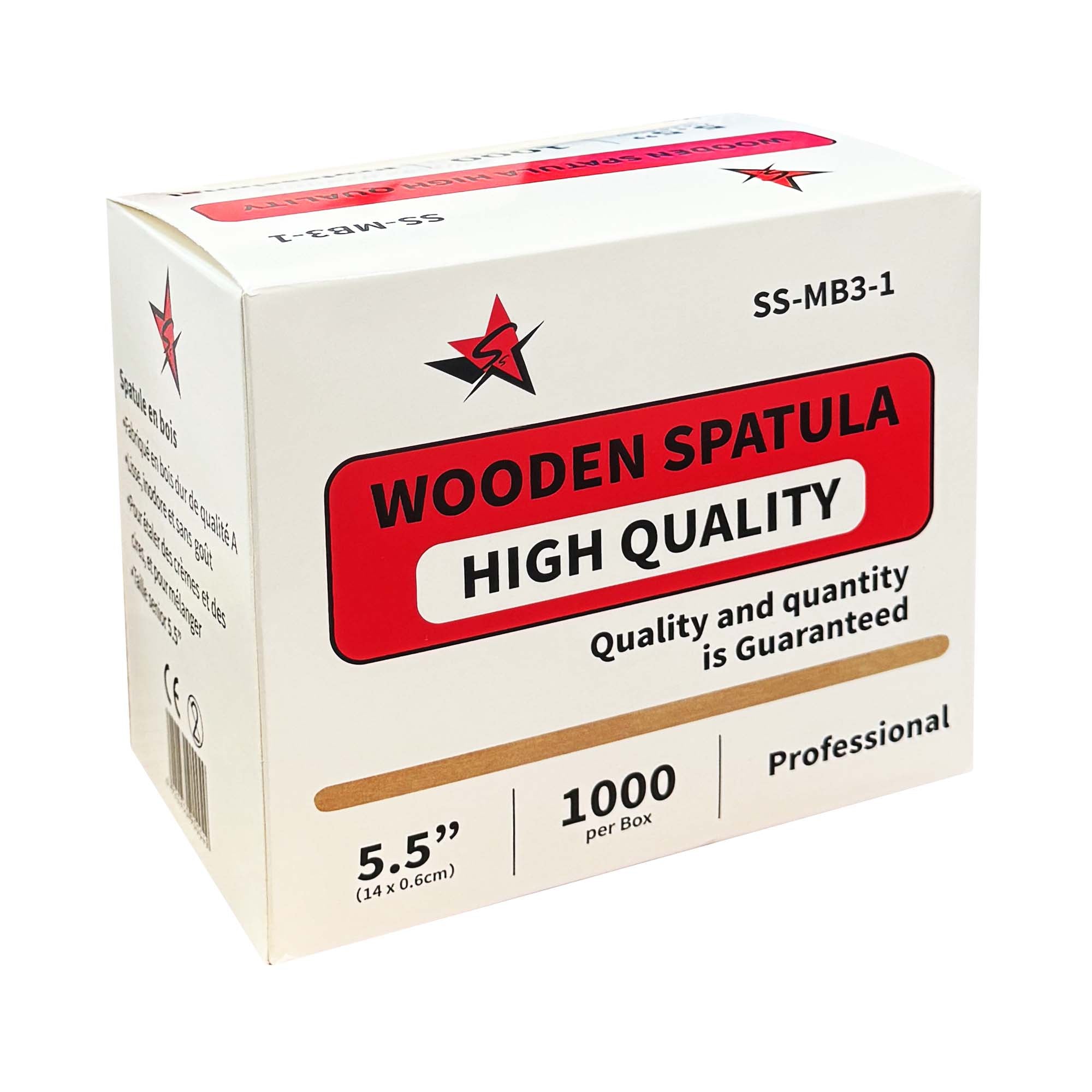 Silver Star Wooden Waxing Spatula 140MM 1000PCS FH MB3