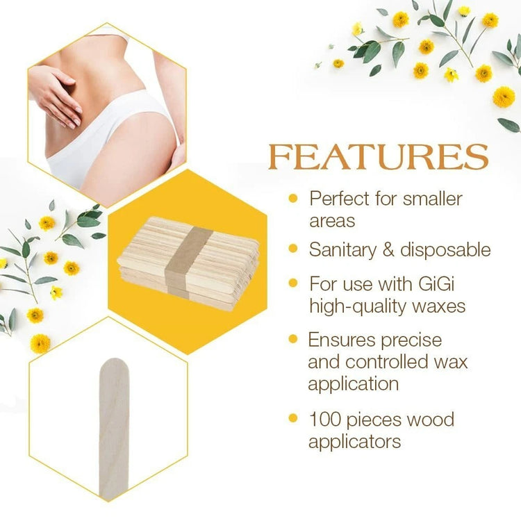 Gigi Small Applicators For Facial Waxing 100PK 0400